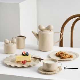 Nordic Ins Color Porcelain Coffee Cup Set (Option: Beige-Coffee cup and saucer)