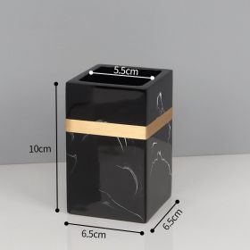 Light Luxury Storage Tube Nordic Electric Toothbrush Holder (Option: Black gold Toothbrush Holder)