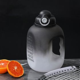Outdoor Sports And Fitness Portable Plastic Cups For Male And Female Students (Option: Black-2500ML)